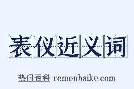 表仪近义词是什么意思的图片